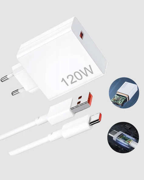 120W Type-C Hızlı Şarj Adaptörü – Akıllı Koruma ve Turbo Güç Desteği - 5