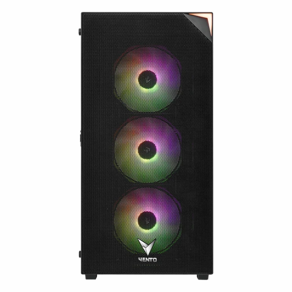 Vento VG3400S 650W 80+ Bronz USB 3.2 ATX Mid Tower Siyah Kasa - Resim 2