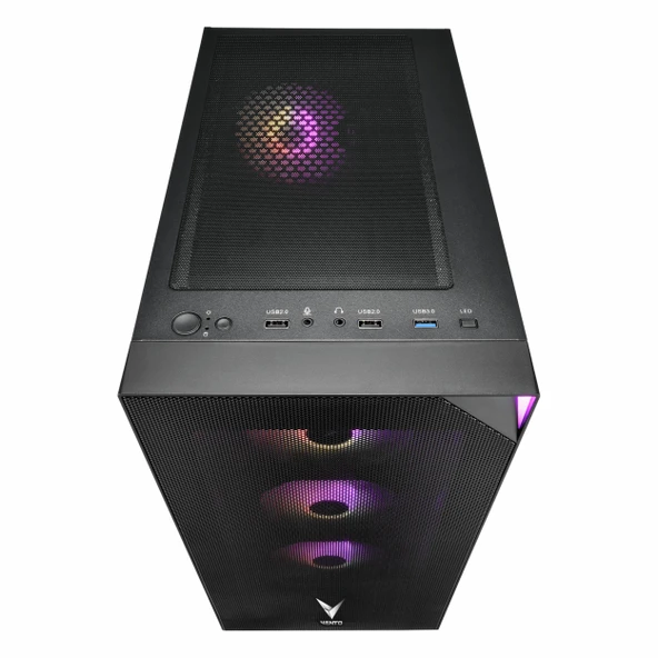 Vento VG3400S 650W 80+ Bronz USB 3.2 ATX Mid Tower Siyah Kasa - Resim 4