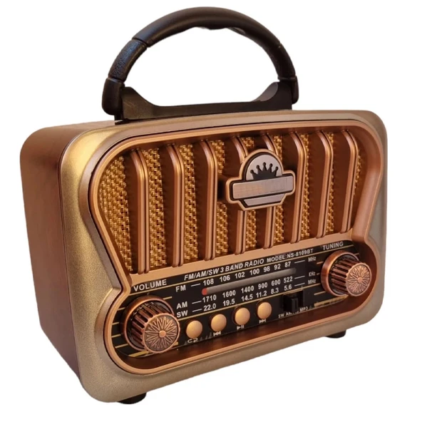 pilelistore Bluetoothlu Nostaljik Radyo Usb Mp3 Player RT 847