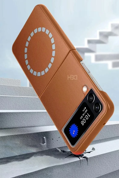 Samsung Galaxy Z Flip 4 Kılıf HBC-156 Forum Magneticsafe Kapak - Lacivert - Resim 8