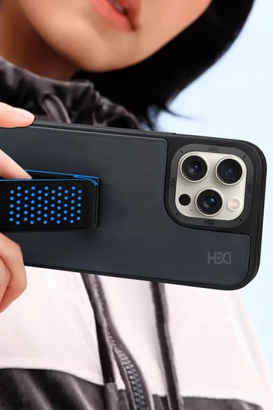 iPhone 14 Pro HBC-239 Colombo Standlı Kapak - Lacivert - Resim 4