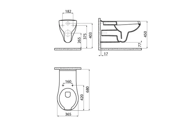 Creavit Bedensel Engelli Asma Klozet 1.Kalite (BD320.02) + Engelli Yavaş Kapanan Kapak 2'li Set - 4