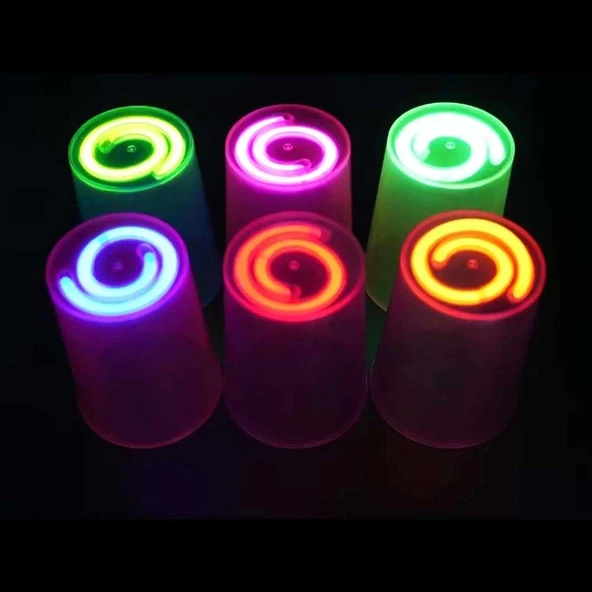 pilelistore Karanlıkta Yanan Gece Işığı Mega Glow Bardaklar 8 Adet 8.5 x 10.5 cm - 2