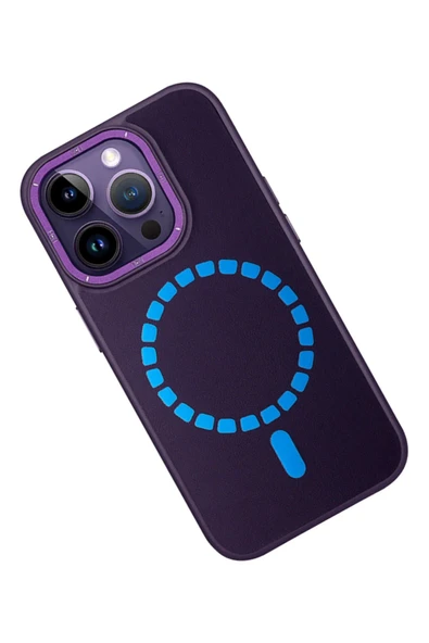 iPhone 14 Pro Max Kılıf HBC-156 Forum Magneticsafe Kapak - Derin Mor - Resim 2