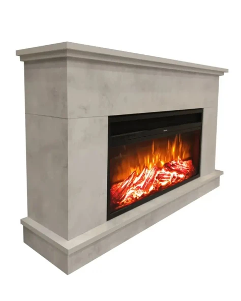 Dlc 1175R Beton Desen 1800 Watt Dekoratif Elektrikli Şömine - 2
