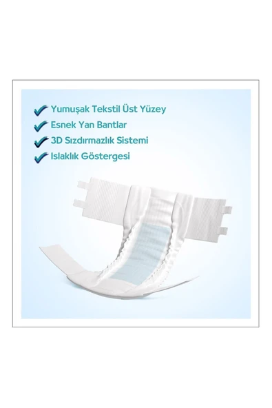 JOLY Belbantlı Yetişkin Hasta Bezi M Beden 30 Lu - Resim 3