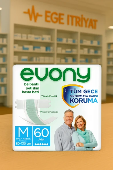 EVONY Belbantlı Yetişkin Hasta Bezi Medium 30 Lu X 2 Adet ürün görseli