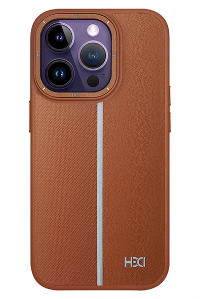 iPhone 13 Pro Max Kılıf HBC-155 Lizbon Kapak - Kahverengi - Resim 5