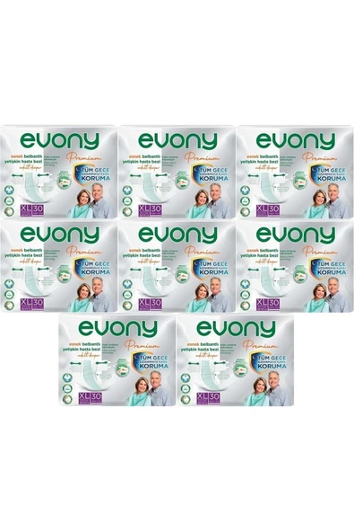 EVONY Premium Hasta Bezi Yetişkin Bel Bantlı Tekstil Yüzey Extra Large- Ekstra Büyük Boy 240 Adet ürün görseli