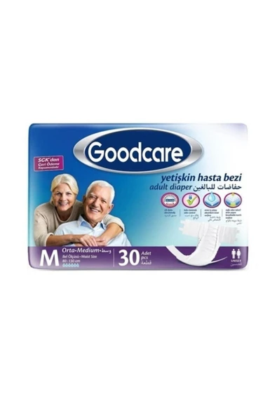 GOODCARE Belbantlı Hasta Alt Bezi - Medium - 60 Adet (30X2) - Resim 2