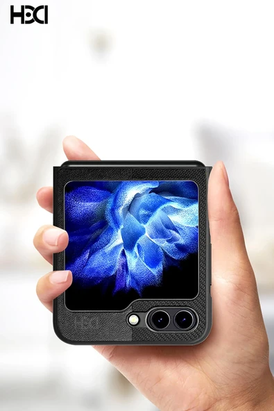 Samsung Galaxy Z Flip 5 Kılıf HBC-155 Lizbon Kapak - Derin Mor - Resim 3