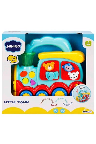 Sesli ve Işıklı Küçük Tren – Müzikli & Işıklı Bebek Oyuncağı, Hayvan Sesli Tren, Eğitim Oyuncağı - 4