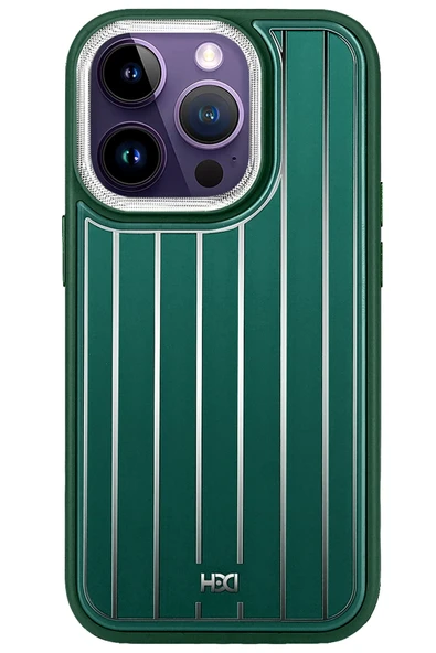 iPhone 14 Pro Kılıf HBC-190 Kolaj Kapak - Koyu Yeşil ürün görseli 1