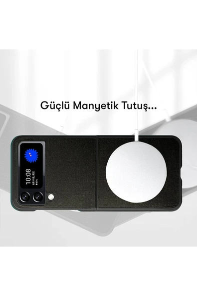 Samsung Galaxy Z Flip 4 Kılıf HBC-156 Forum Magneticsafe Kapak - Lacivert - Resim 11