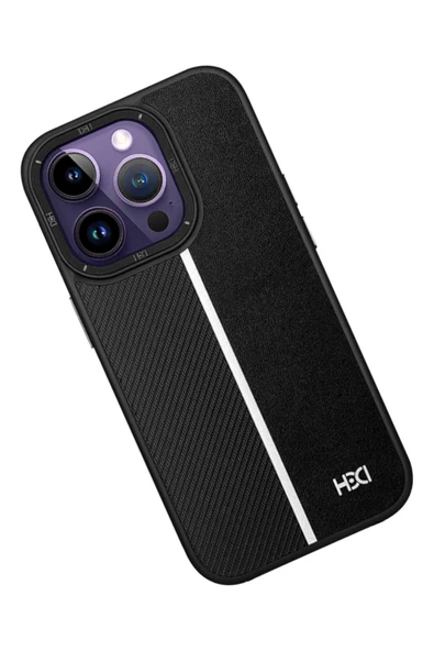 iPhone 13 Pro Kılıf HBC-155 Lizbon Kapak - Siyah - Resim 3