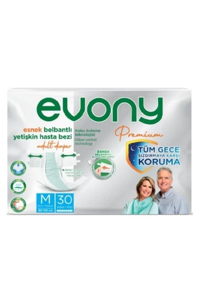 EVONY Premium Yetişkin Bezi Medium 30lu ürün görseli