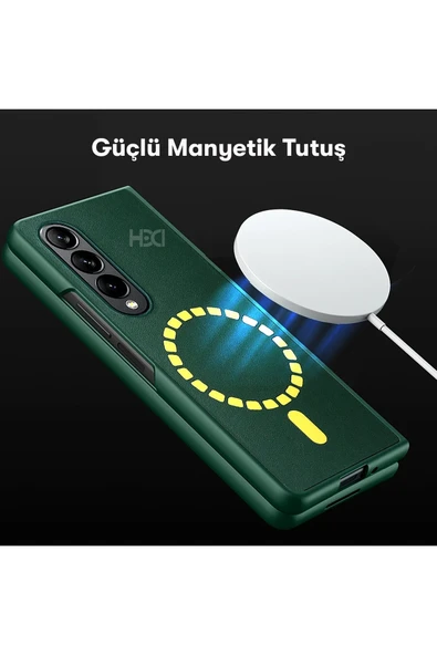 Samsung Galaxy Z Fold 3 Kılıf HBC-156 Forum Magneticsafe Kapak - Derin Mor - Resim 2