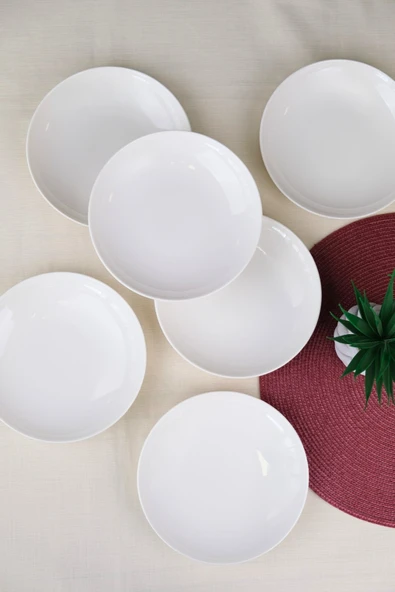 Tabak Evi Porselen Chic Çukur Tabak 19,50cm 550cc 6 LI ürün görseli 1