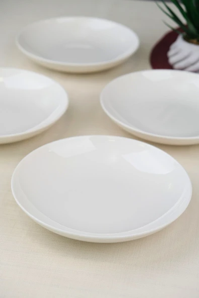 Tabak Evi Porselen Chic Çukur Tabak 19,50cm 550cc 4 LÜ - Resim 3