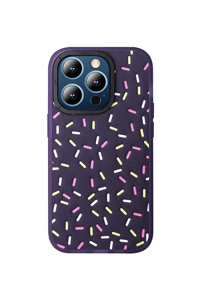iPhone 15 Pro Kılıf HBC-222 Bern Kapak - Derin Mor - 1