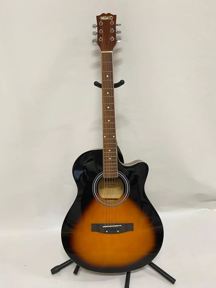 Midex XC-400 4/4 Boy Sunburst Akustik Gitar-OUTLET Minör Kozmetik Kusurlu (SIFIR ÜRÜN Ton ve Sap Dengesi Sorunsuz)