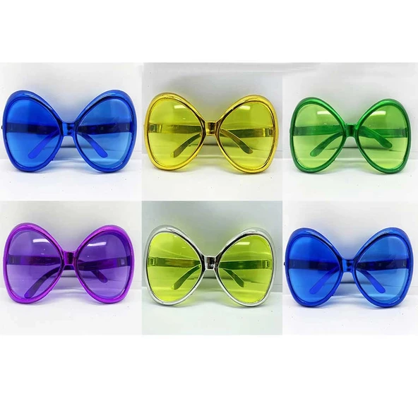 pilelistore 70li 80li Yıllar Nostalji Yeşilçam Retro Parti Gözlükleri 6 Adet ürün görseli