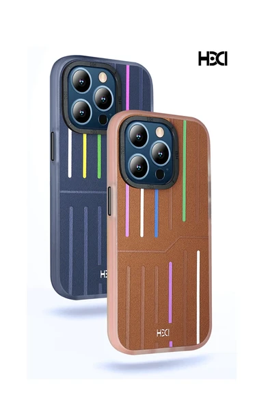 iPhone 15 Pro Max Kılıf HBC-221 Roma Kapak - Lacivert - 3