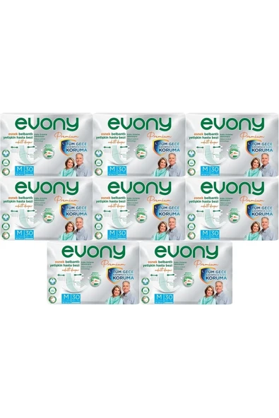EVONY Premium Hasta Bezi Yetişkin Bel Bantlı Tekstil Yüzey M-orta 240 Adet ürün görseli