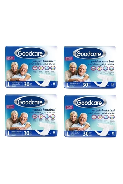 GOODCARE Belbantlı Large (büyük Boy) Yetişkin Hasta Bezi 120 Adet ürün görseli