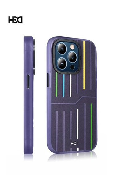 iPhone 15 Pro Max Kılıf HBC-221 Roma Kapak - Lacivert - 11