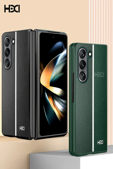 Samsung Galaxy Z Fold 5 Kılıf HBC-155 Lizbon Kapak - Siyah - Resim 11