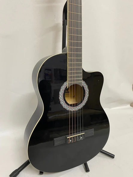 Rennes RGS-44BK Siyah Kesik Kasa Klasik Gitar-OUTLET Minör Kozmetik Kusurlu (SIFIR ÜRÜN Ton ve Sap Dengesi Sorunsuz) - Resim 3