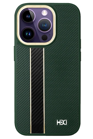 iPhone 14 Pro Kılıf HBC-163 Times Kapak - Koyu Yeşil - Resim 11