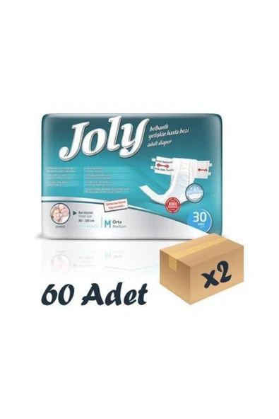 JOLY Belbantlı Yetişkin Hasta Bezi Medium 30 Adet-2 Adet ürün görseli