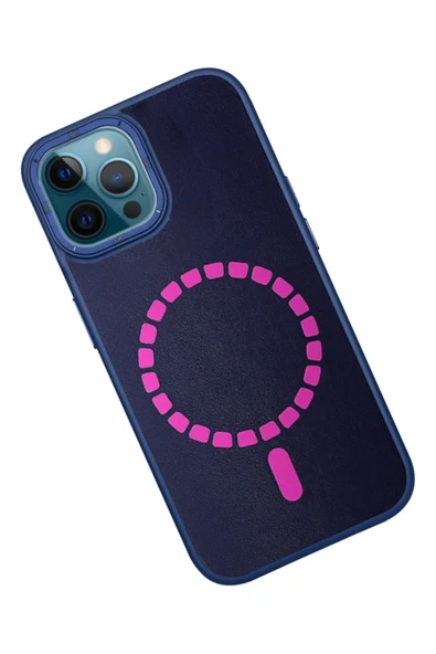 iPhone 12 Pro Max Kılıf HBC-156 Forum Magneticsafe Kapak - Lacivert - Resim 6