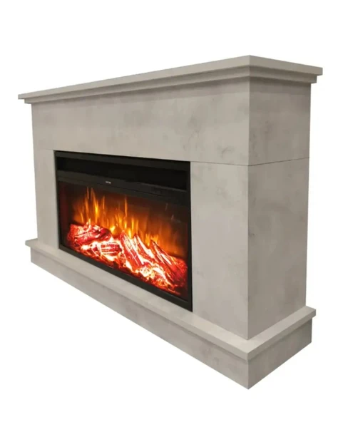 Dlc 1175R Beton Desen 1800 Watt Dekoratif Elektrikli Şömine - 3