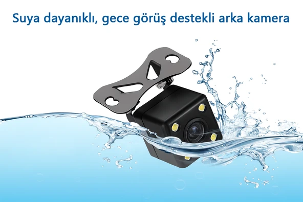 Full HD 1080P Üçlü Araç Kamerası  Ön  İç  Arka Kamera G-Sensör Geniş Açılı Görüş - 5