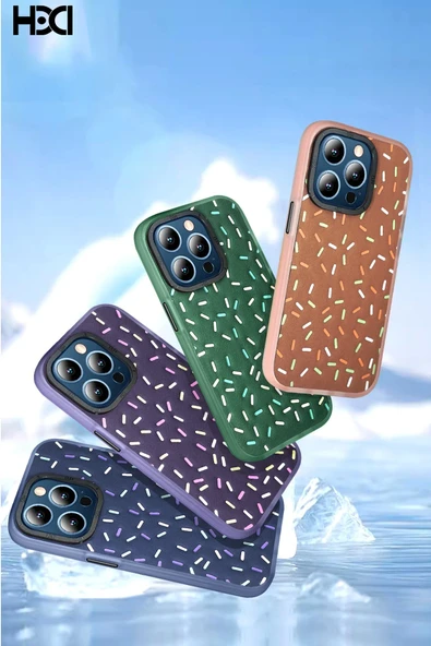 iPhone 14 Pro Max Kılıf HBC-222 Bern Kapak - Kahverengi - 5