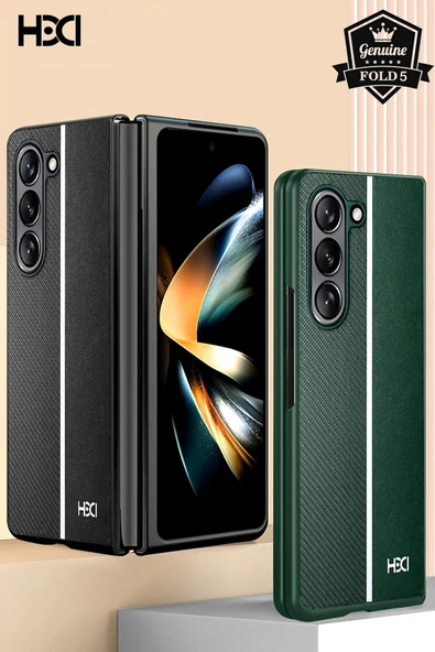Samsung Galaxy Z Fold 5 Kılıf HBC-155 Lizbon Kapak - Siyah - Resim 8