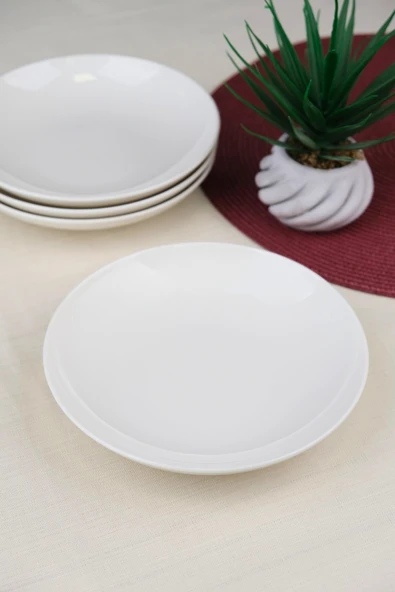 Tabak Evi Porselen Chic Çukur Tabak 19,50cm 550cc 4 LÜ - Resim 2