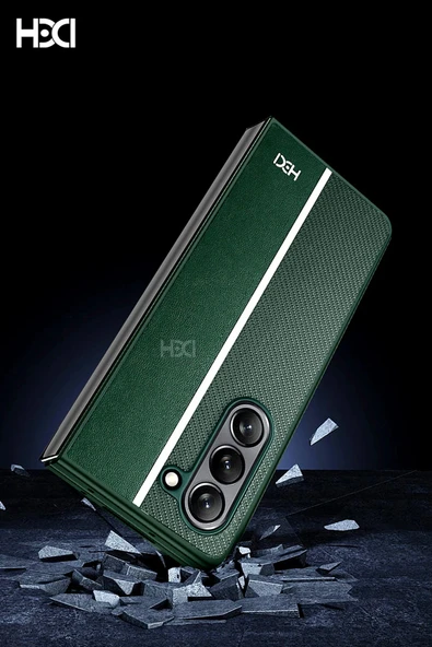 Samsung Galaxy Z Fold 5 Kılıf HBC-155 Lizbon Kapak - Siyah - Resim 4