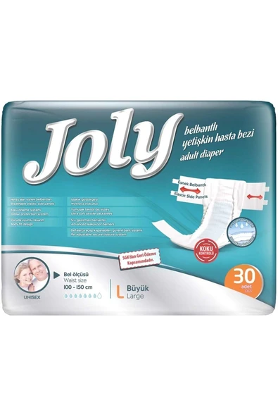 JOLY Yetişkin Hasta Bezi Bel Bantlı Large Büyük 240 Adet (8pk*30) - Resim 2