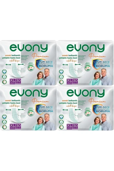 EVONY Premium Hasta Bezi Yetişkin Bel Bantlı Tekstil Yüzey Ekstra Büyük (XL) 120 Adet ürün görseli