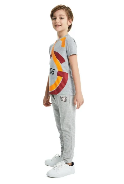 Galatasaray Büyük Logolu Çocuk Tee Gri T-shirt - 2