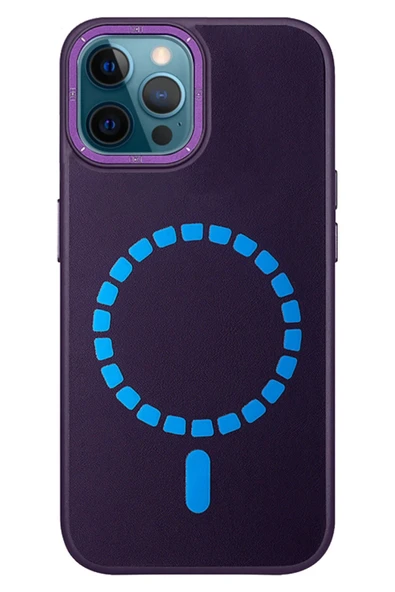 iPhone 12 Pro Max Kılıf HBC-156 Forum Magneticsafe Kapak - Derin Mor - Resim 2