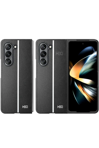 Samsung Galaxy Z Fold 5 Kılıf HBC-155 Lizbon Kapak - Siyah - Resim 10