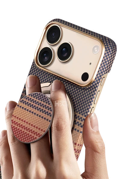 HS-024 Siwa 360 Manyetik Magsafe Kickstand Yüzük - Çöl Titanyum - Resim 5