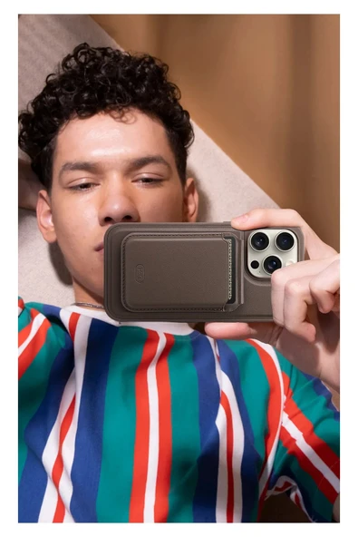 iPhone 14 Pro HBC-247 Atina Kartvizitli Kapak - Siyah - Resim 3