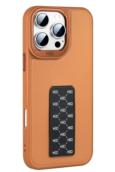 iPhone 15 Pro HBC-265 Madrid Magsafe Standlı Kapak - Kahverengi ürün görseli 1